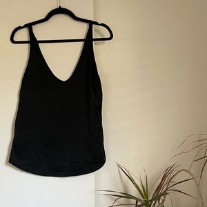Reformation Silk Black Tank